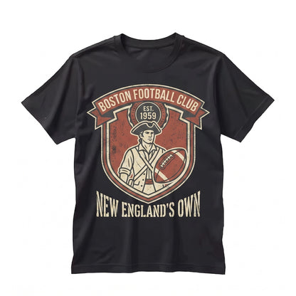 Vintage 90s Boston Football Retro New England Game Day Graphic Sports Apparel Unisex TShirt