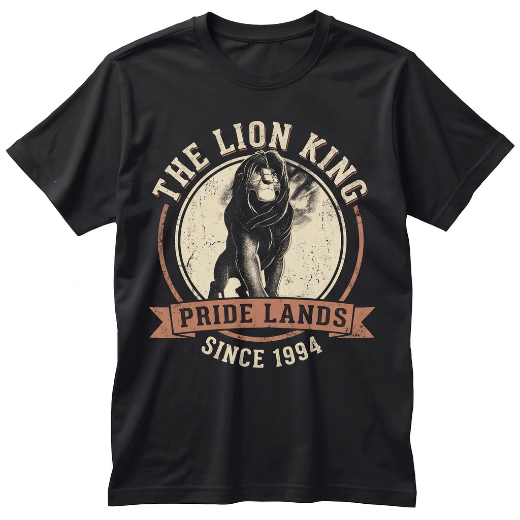 Vintage Simba Pride Rock Animal Kingdom Graphic Safari Top, 90s Nostalgic Wildlife Theme Apparel, Unisex TShirt