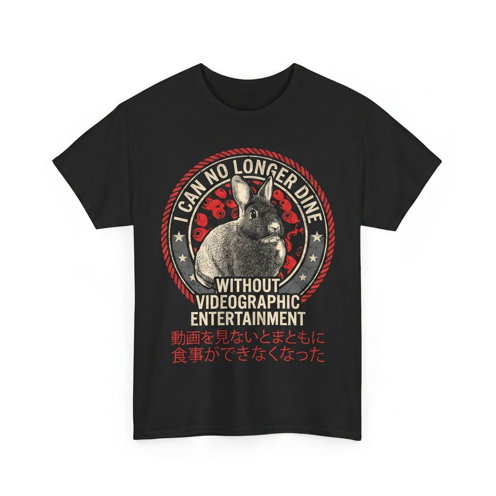I Can No Longer Dine Rabbit Vintage Japanese Aesthetic Graphic Unisex TShirt