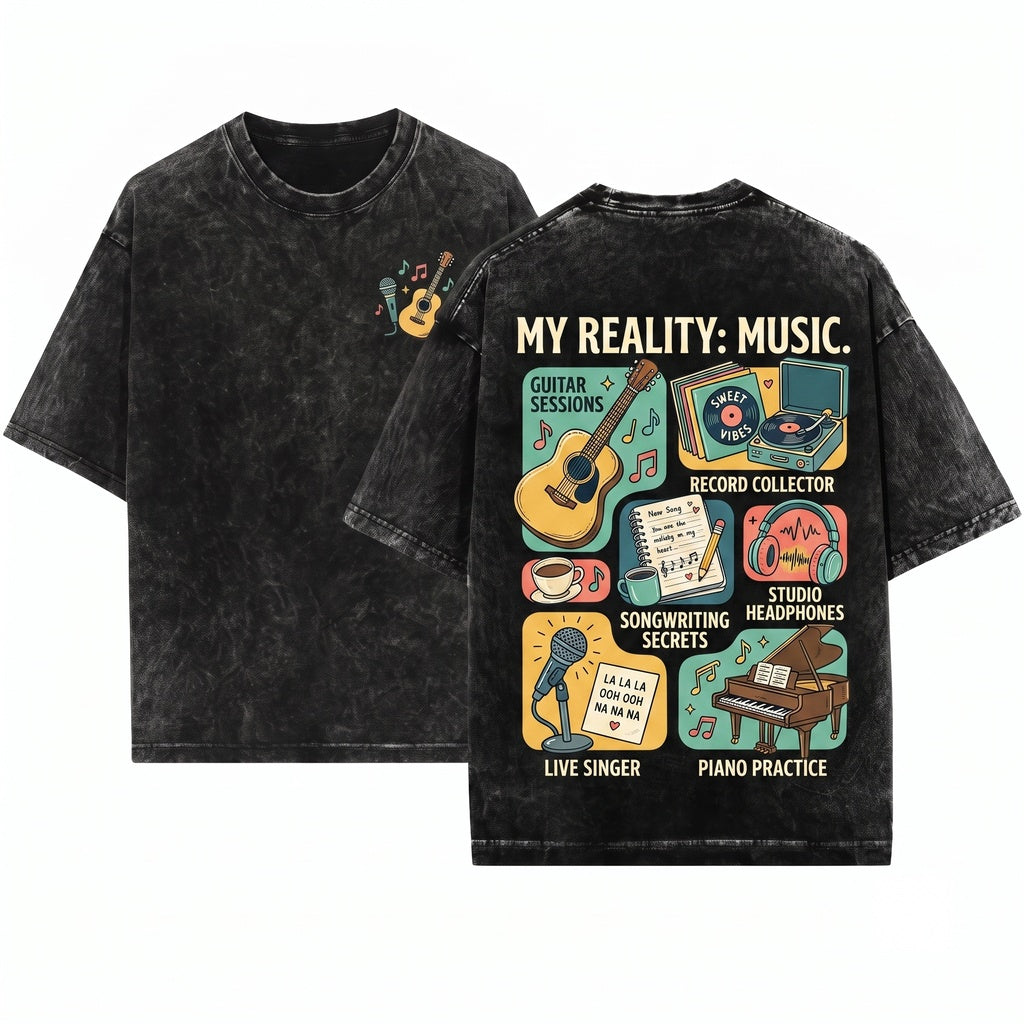 Things I Do In My Spare Time Music Lover Musician Hobby Gift Retro Record Player Guitar Piano Songwriter Apparel Unisex Wash
