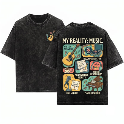 Things I Do In My Spare Time Music Lover Musician Hobby Gift Retro Record Player Guitar Piano Songwriter Apparel Unisex Wash