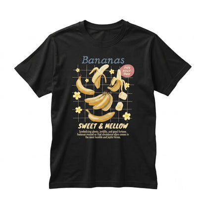 Retro Vintage Banana Graphic Fruit Aesthetic Yellow Print Top Unisex TShirt