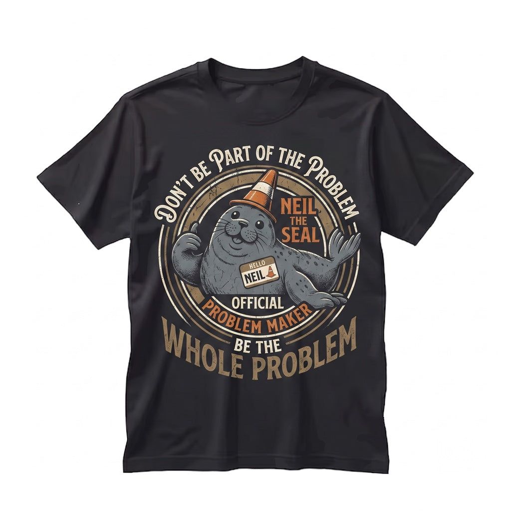 Neil the Seal Dont Be Part of the Problem Whole Funny Animal Meme Graphic Unisex TShirt