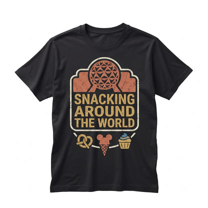 Snacking Around The World Showcase Food Drink Festival Traveler Vacation Theme Park Trip Graphic Unisex TShirt