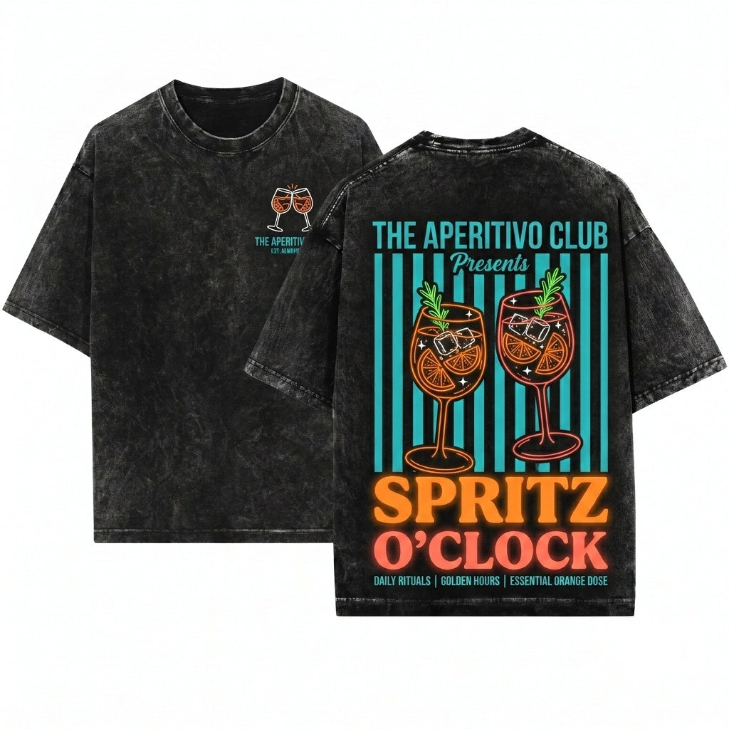 Feelin Spritzy Cocktail Club Summer Vacation Unisex Wash T-Shirt