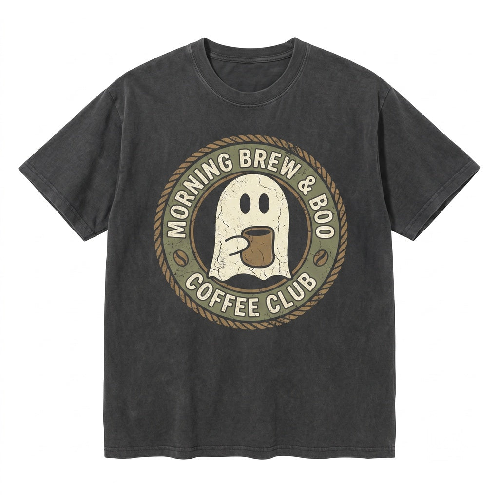 Spooky Ghost Coffee Lover Pocket Skeleton Halloween Costume Aesthetic Funny Witch Skull Meme Graphic Unisex TShirt