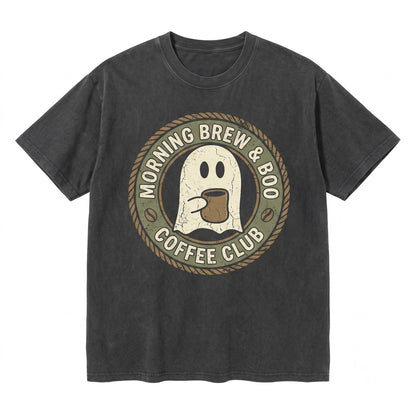 Spooky Ghost Coffee Lover Pocket Skeleton Halloween Costume Aesthetic Funny Witch Skull Meme Graphic Unisex TShirt