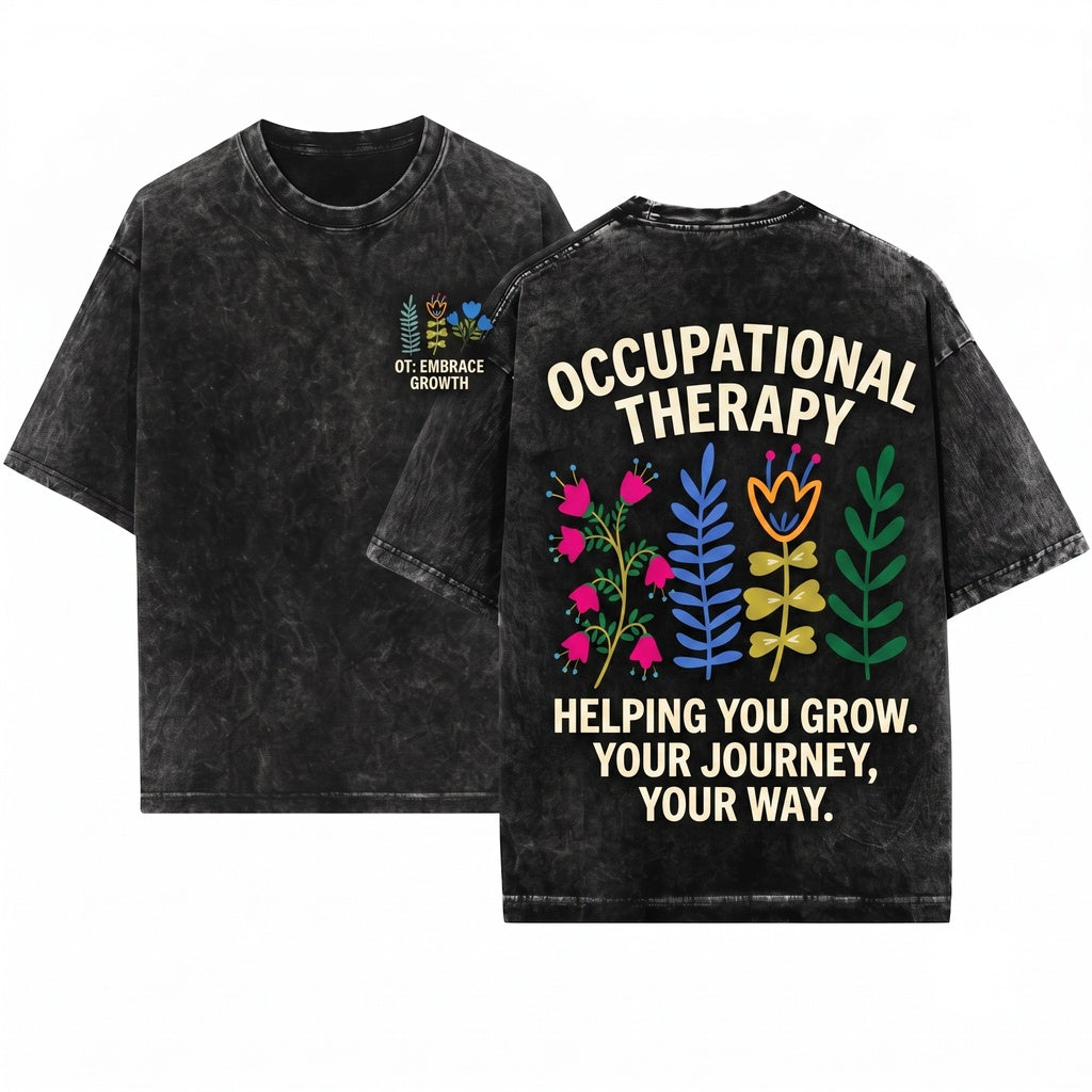 Cute Aesthetic Occupational Therapy OT Special Education Sped Teacher Therapist Gift Unisex Wash T-Shirt