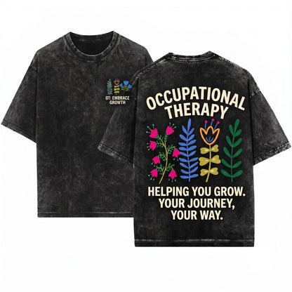 Cute Aesthetic Occupational Therapy OT Special Education Sped Teacher Therapist Gift Unisex Wash T-Shirt