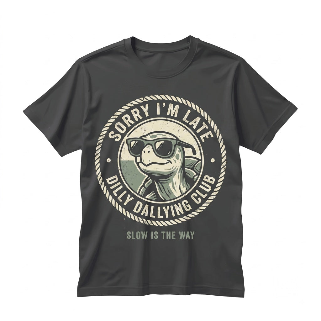 Funny Turtle Mental Health Vintage Animal Graphic Sarcastic Humor Unisex TShirt