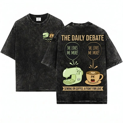 Funny Sewing Machine Quilting Seamstress Fabric Lover Birthday Present Unisex Wash T-Shirt