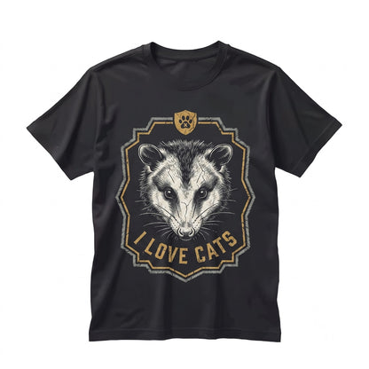 Funny I Love Cats Opossum Possum Graphic Retro Vintage Sarcastic Meme Gift Unisex TShirt
