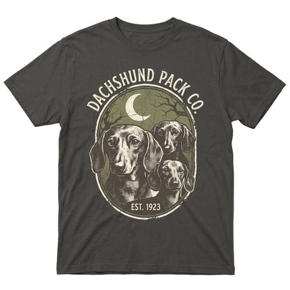 Vintage Dachshund Full Moon Graphic Retro Wiener Dog Lover Gift Funny Pet Owner Unisex TShirt