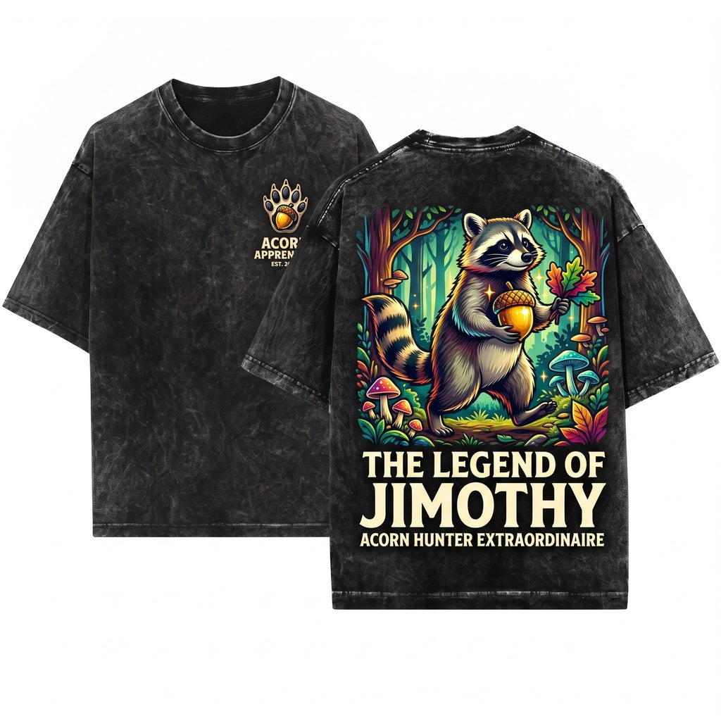 Jimothy Raccoon Found It Funny Viral Meme Cute Woodland Animal Graphic Nature Lover Gift Unisex Wash T-Shirt