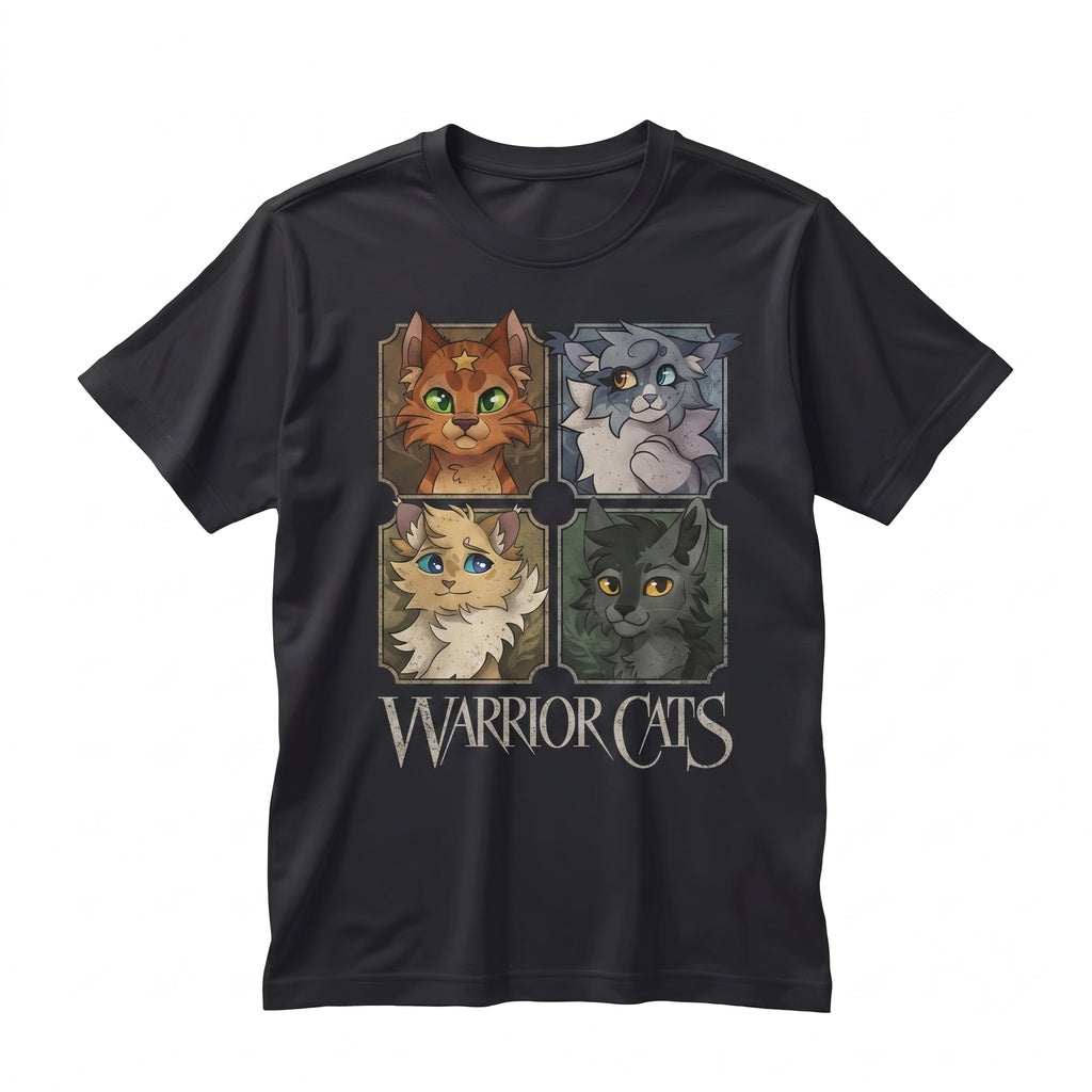 Four Forest Clan Felines Graphic Pet Mom Birthday Gift Unisex TShirt