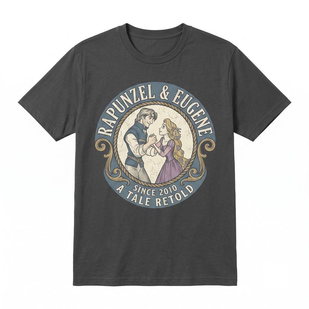 Custom Rapunzel Eugene Valentine Couple Gift Button Down Baseball Jersey Unisex TShirt