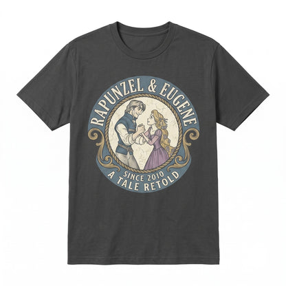 Custom Rapunzel Eugene Valentine Couple Gift Button Down Baseball Jersey Unisex TShirt