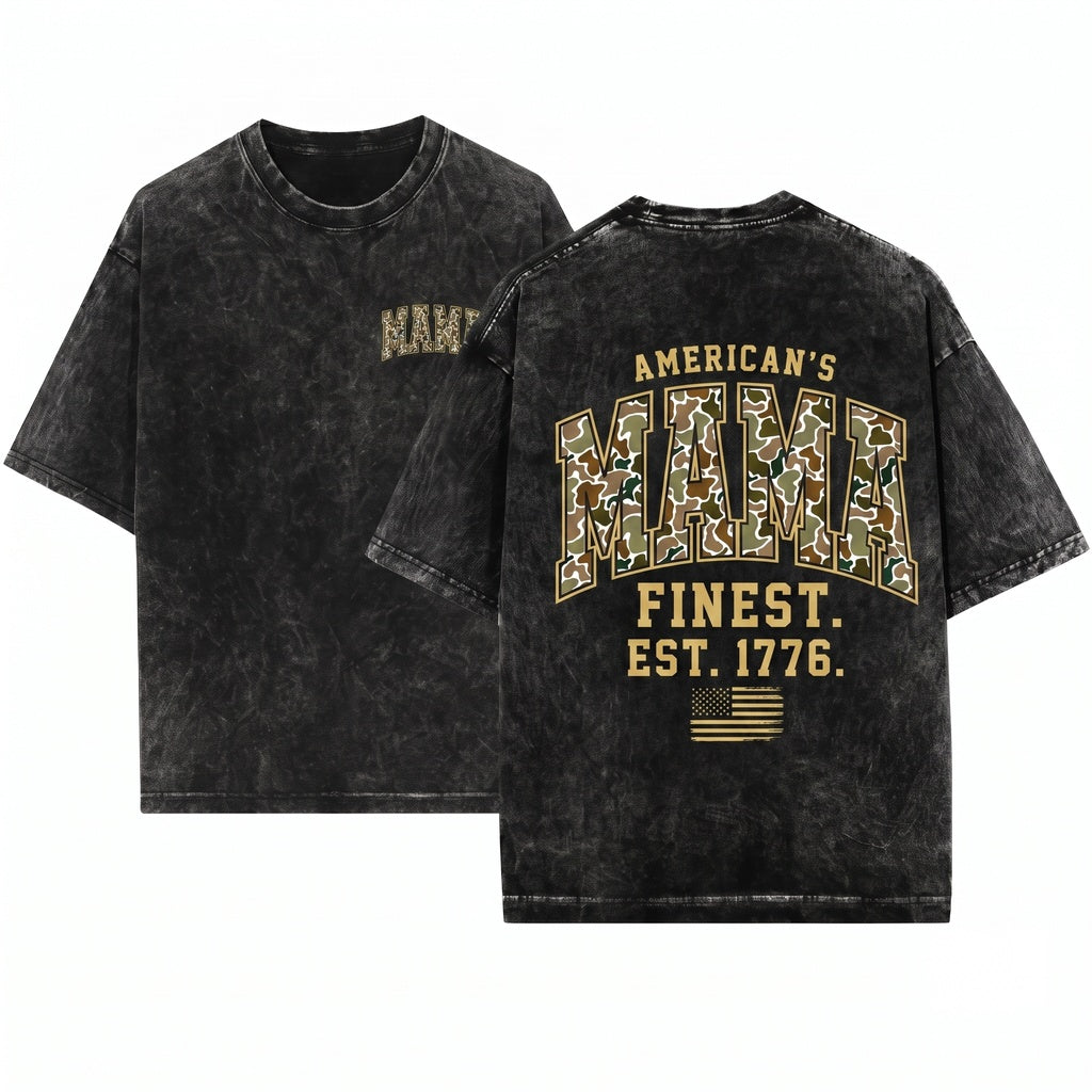 Mama Camo Retro Hunting Mothers Day Gift Unisex Wash T-Shirt
