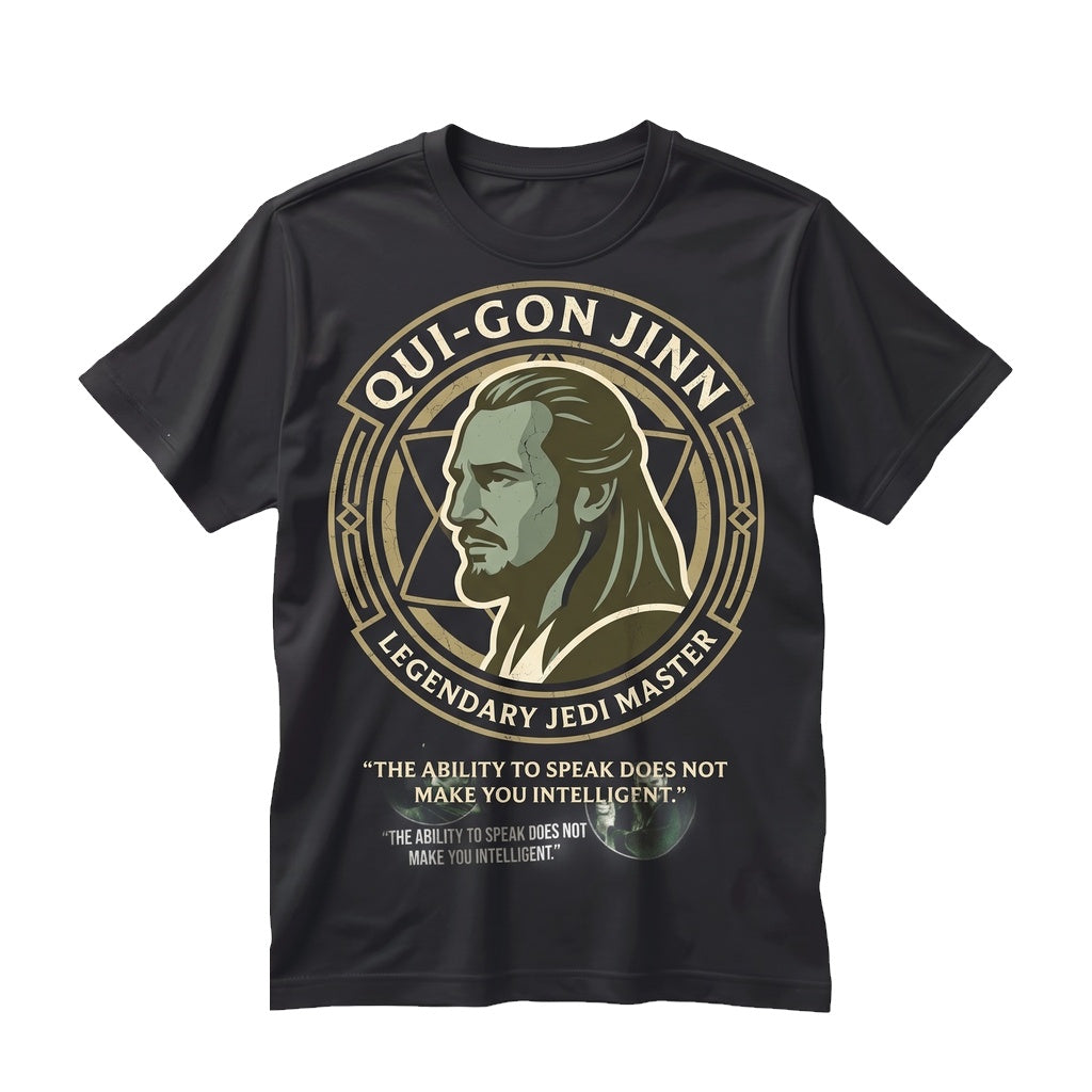 Vintage Retro Qui-Gon Jinn Jedi Master Sci-Fi Graphic Apparel Unisex TShirt