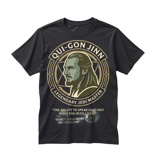 Vintage Retro Qui-Gon Jinn Jedi Master Sci-Fi Graphic Apparel Unisex TShirt