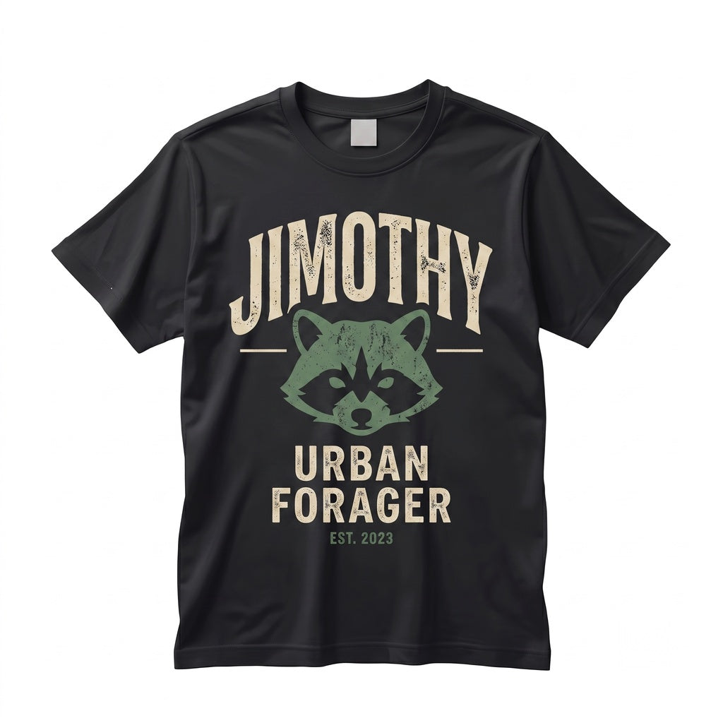 Jimothy Raccoon Graphic Black And White Wildlife Woodland Animal Gift Unisex TShirt