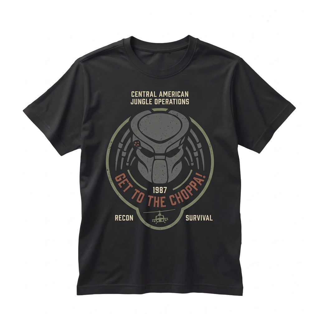 Alien Hunter Sci-Fi Graphic Vintage Cotton Unisex TShirt