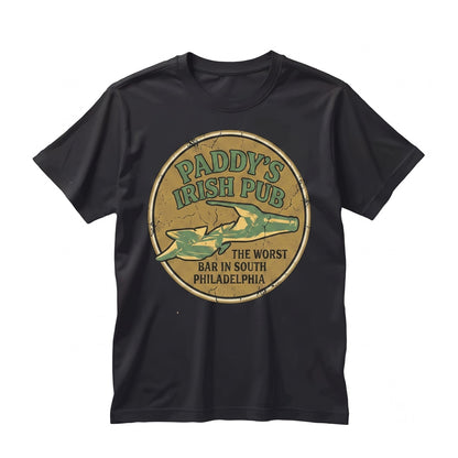 Paddys Irish Pub Front Back Graphic Funny St. Patricks Day Apparel Unisex TShirt