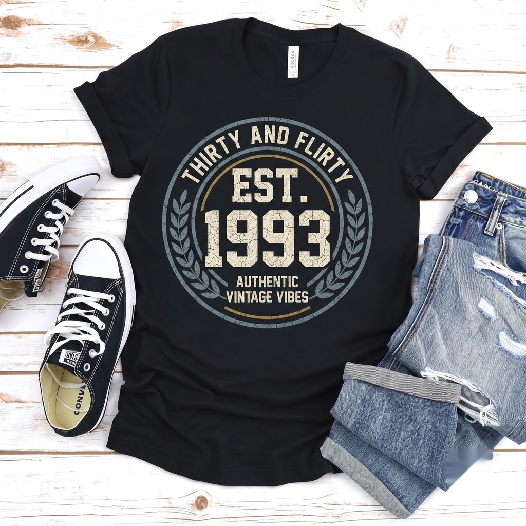 Thirty AF Thirty-Year-Old Birthday Gift Funny Party Apparel Unisex TShirt