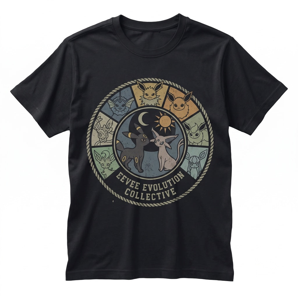 Eevee Evolutions Sleeveless Graphic Tank Vintage Wash Cute Gamer Gift Anime Unisex TShirt
