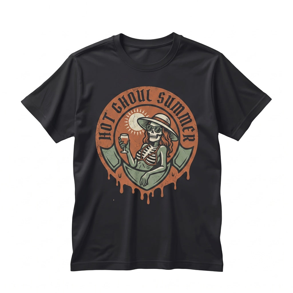 Hot Ghoul Summer Zombie Girl Spooky Creepy Cute July Halloween Unisex TShirt
