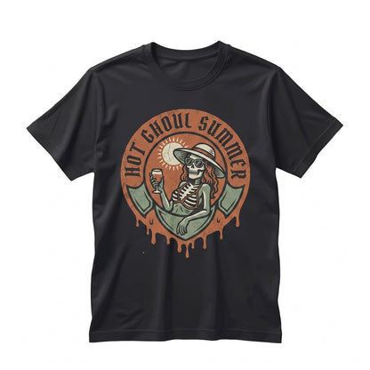 Hot Ghoul Summer Zombie Girl Spooky Creepy Cute July Halloween Unisex TShirt