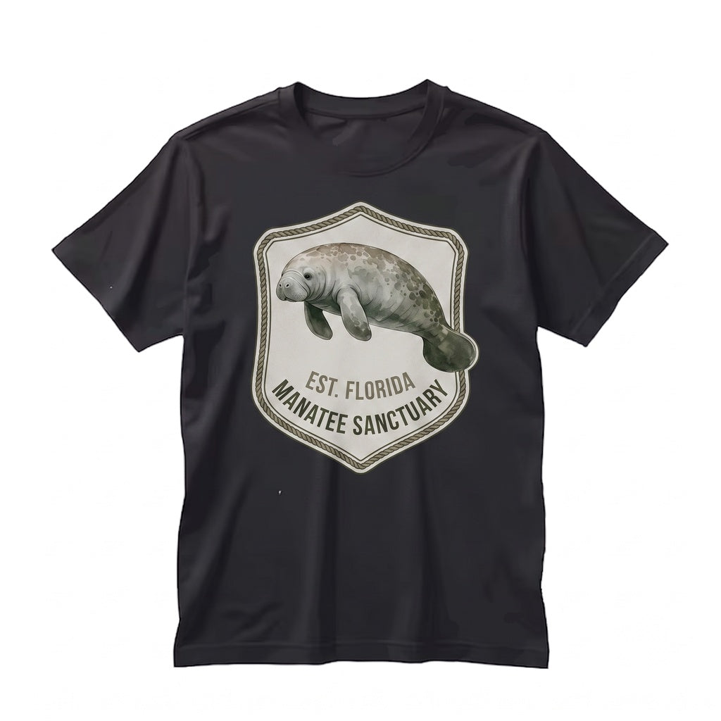 Cute Vintage Manatee Graphic Coastal Sea Cow Animal Lover Gift Crewneck Sweater Unisex TShirt