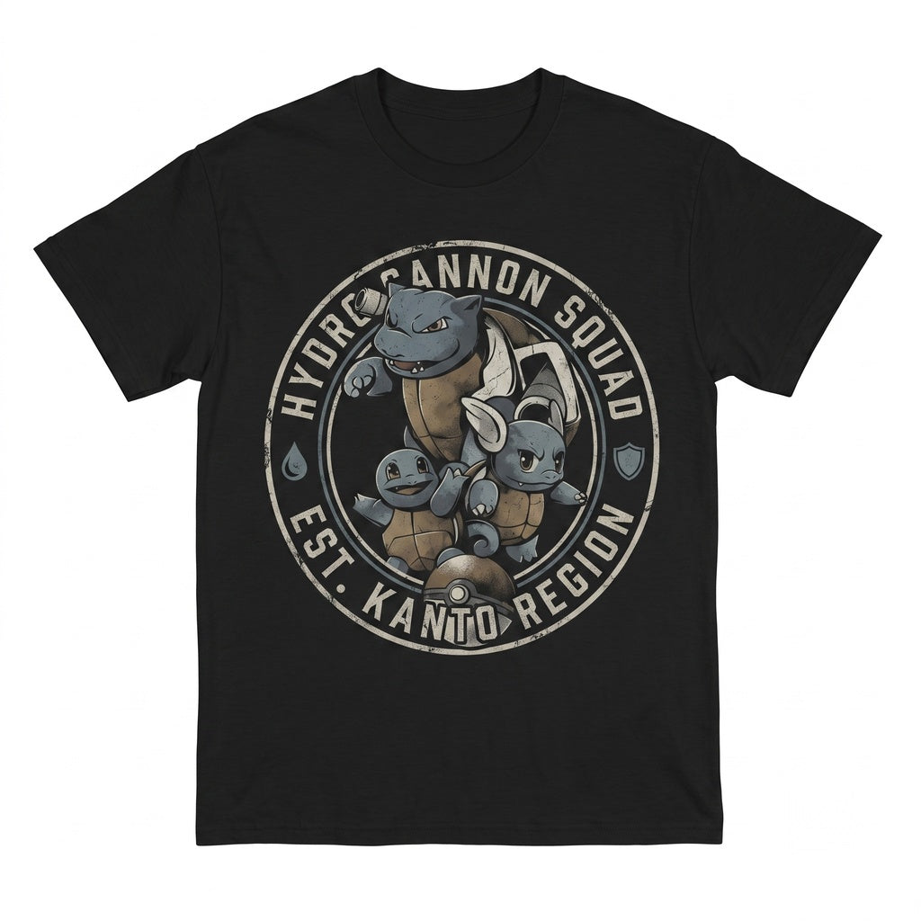 Vintage Washed Squirtle Graphic Cute Expressions Oversized Anime Kawaii Unisex TShirt
