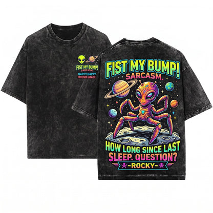 Hail Mary Rocky Alien Fist Bump Funny Sci-Fi Space Unisex Wash T-Shirt