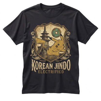 Vintage Retro Electric Mouse Japanese Landscape Graphic Washed Oversized Gamer Gift Unisex TShirt
