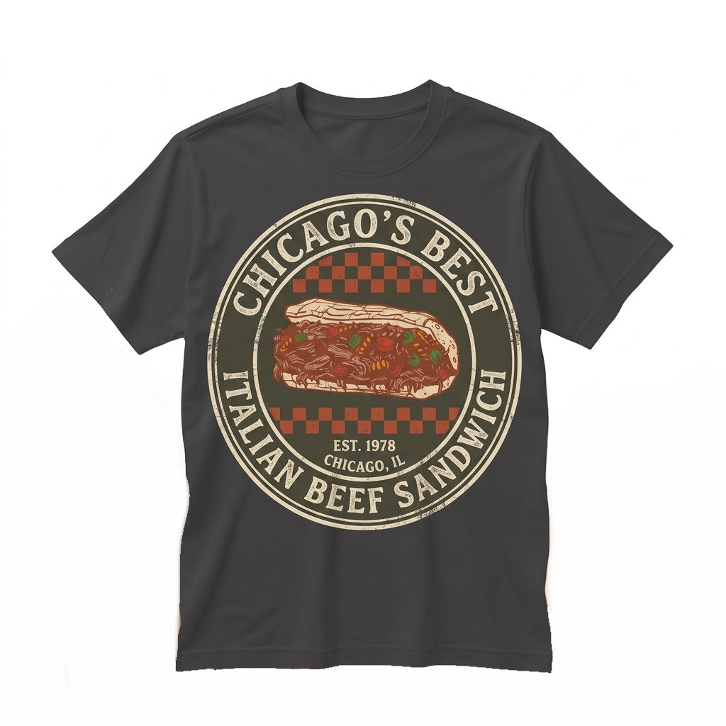 Original Beef Poster Retro TV Show Chicagoland Kitchen Wall Art Graphic Print Unisex TShirt