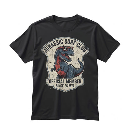 Surfing Dinosaur Beach Graphic Funny Summer Unisex TShirt