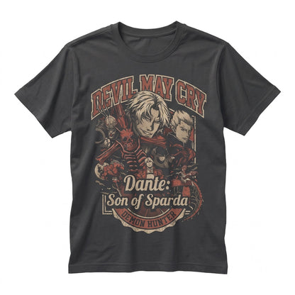 Dante Demon Hunter Gunslinger Vintage Gaming Graphic Premium Cotton Unisex TShirt