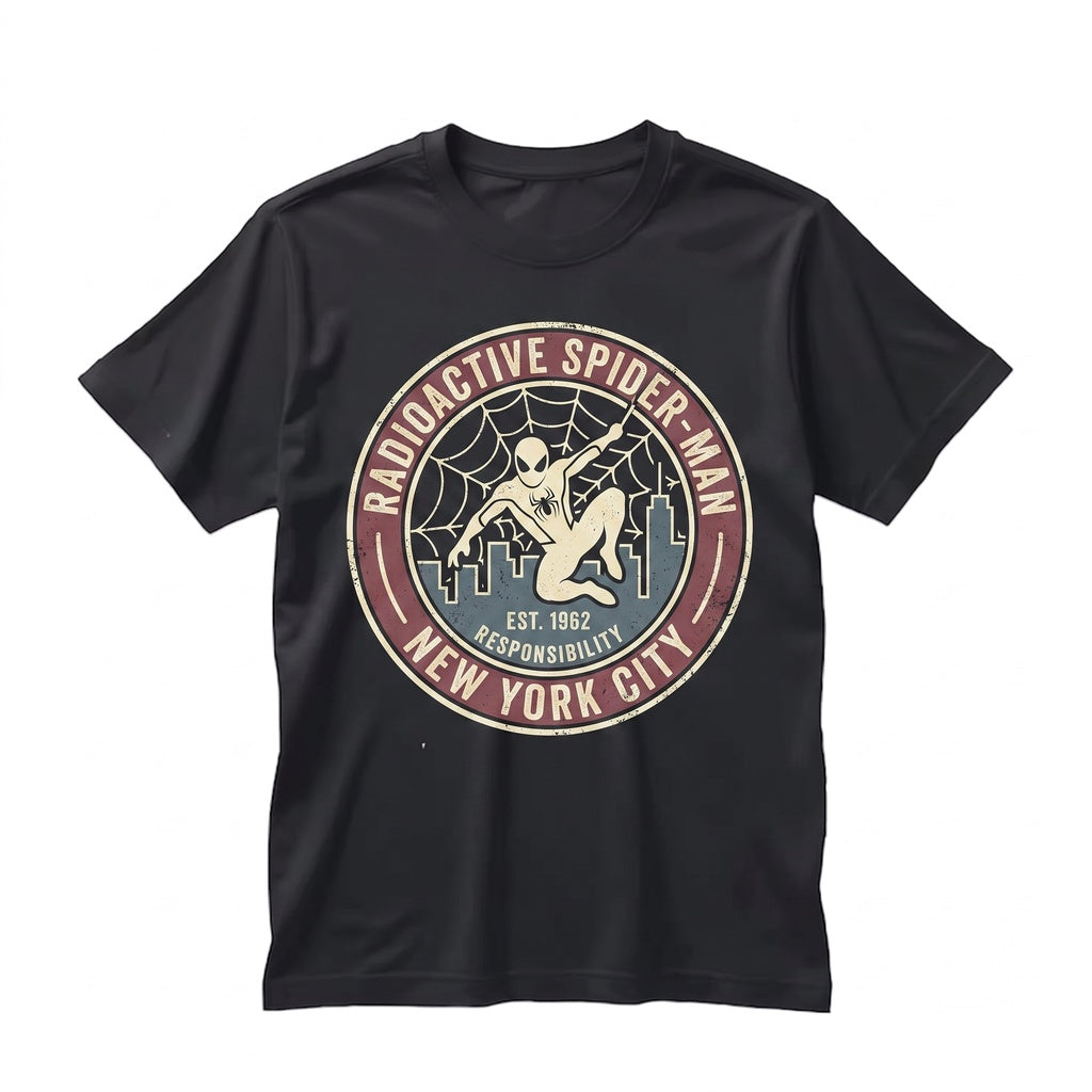Arcade Clash Superhero Split Half Face Portrait Retro Fighting Graphic Premium Cotton Unisex TShirt