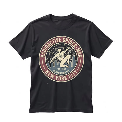 Arcade Clash Superhero Split Half Face Portrait Retro Fighting Graphic Premium Cotton Unisex TShirt