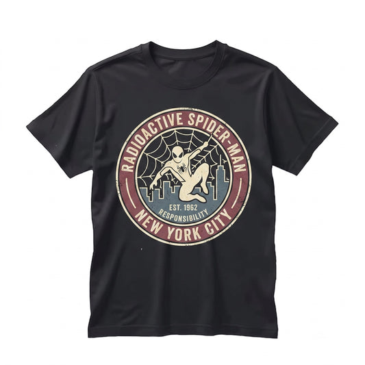 Arcade Clash Superhero Split Half Face Portrait Retro Fighting Graphic Premium Cotton Unisex TShirt