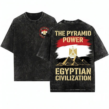 Egypt Patriotic Heritage Cultural National Souvenir Graphic Apparel Gift Unisex Wash T-Shirt