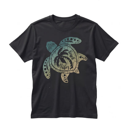 Beach Vibes Sea Turtle Summer Ocean Life Graphic Apparel Unisex TShirt