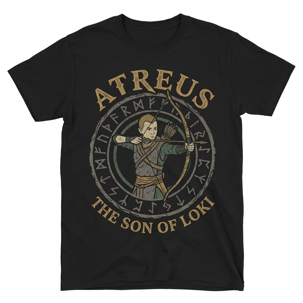 Kratos Atreus Father Son Norse Mythology Ragnarok Graphic Gaming Apparel Vintage Cotton Unisex TShirt