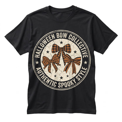 Halloween Coquette Bows Ribbons Spooky Fall Autumn Girly Thanksgiving Unisex TShirt