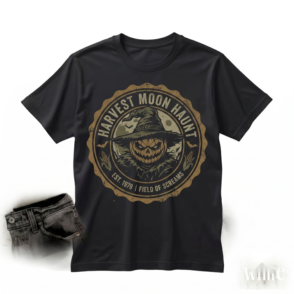 Creepy Pumpkin Scarecrow Dark Cornfield Horror Aesthetic Claws Halloween Gift Unisex TShirt