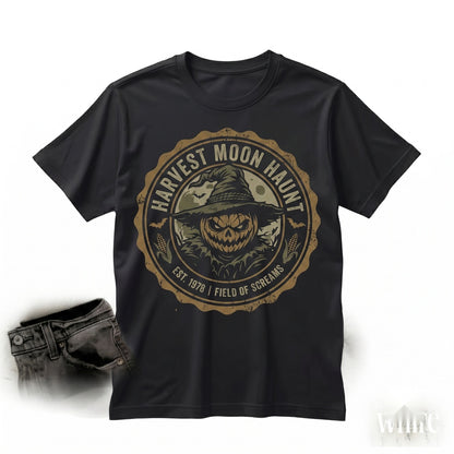 Creepy Pumpkin Scarecrow Dark Cornfield Horror Aesthetic Claws Halloween Gift Unisex TShirt