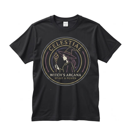 Watercolor Witch Silhouette Mystical Art Magical Halloween Graphic Gift Unisex TShirt