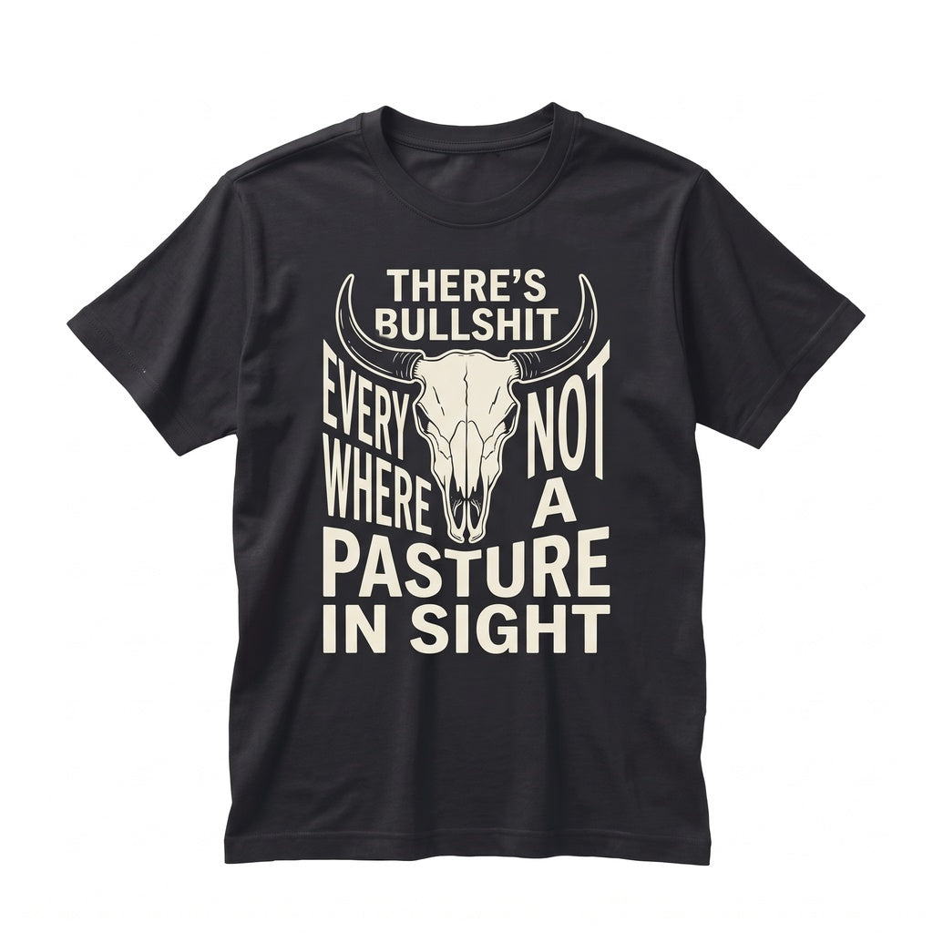 Funny Bull Country Western Graphic Rodeo Cowboy Novelty Unisex TShirt