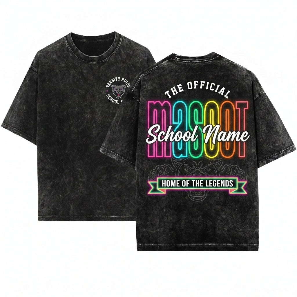 Custom Personalized Mascot School Spirit Back To Teacher Student Team Gift Name Unisex Wash T-Shirt